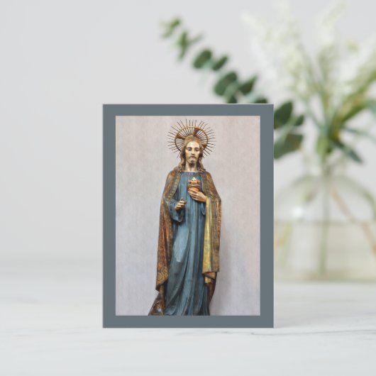 Carte Postale Jésus ayant le coeur sacré d'or (Debout devant)