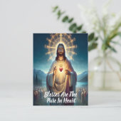 Carte Postale Jésus bénit la Pure : Coeur au milieu de beaucoup (Debout devant)