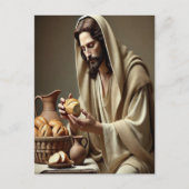 Carte Postale Jésus briser le pain avec une douce grâce (Devant)