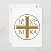 Carte Postale Jésus Christ "3D" doré : Conquêtes (Devant / Derrière)