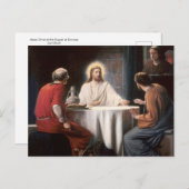 Carte Postale Jésus-Christ au souper à Emmaüs par Carl Bloch (Devant / Derrière)