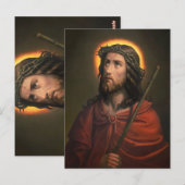 Carte Postale Jésus-Christ avec la Couronne d'épines (Devant / Derrière)