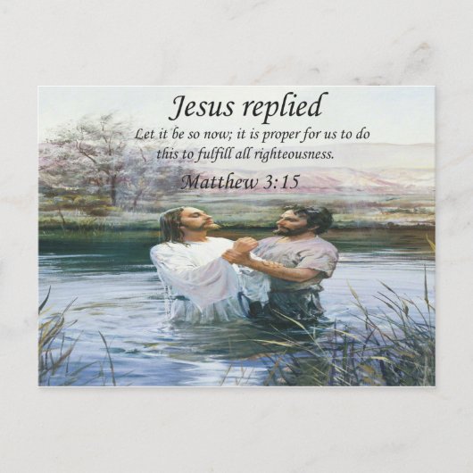 Carte Postale Jésus Christ Baptême image deux (Devant)