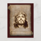 Carte Postale Jésus-Christ Couronne d'épines sur le rouleau (Devant)