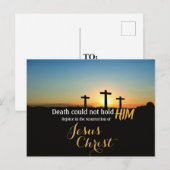 Carte Postale Jésus Christ Croix Résurrection Pâques (Devant / Derrière)