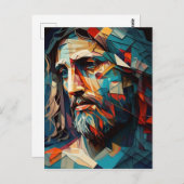 Carte Postale Jésus Christ cubisme (Devant / Derrière)
