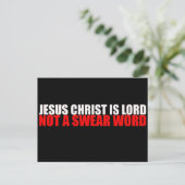 Carte Postale Jésus Christ Lord Not a Swear Word (Debout devant)
