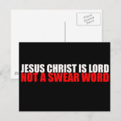 Carte Postale Jésus Christ Lord Not a Swear Word (Devant / Derrière)