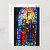 Carte Postale Jésus Christ mon berger vitrail (Devant / Derrière)