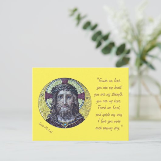 Carte Postale Jésus Christ & Prière "Guidez-moi Seigneur" / cart (Debout devant)
