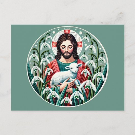 Carte Postale Jésus Christ Printemps de Pâques (Devant)