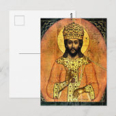 Carte Postale Jésus Christ Roi des rois Icône chrétienne orthodo (Devant / Derrière)