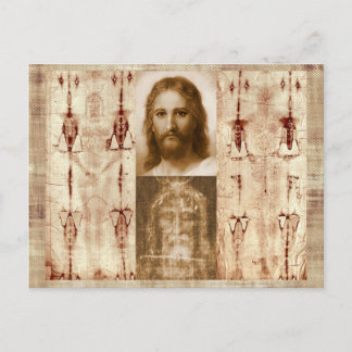 Carte Postale Jésus-Christ Suaire de Turin Saint-Face