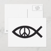 Carte Postale Jésus-Christ, symbole chrétien du poisson, signe d (Devant / Derrière)
