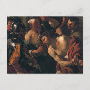 Carte postale Jésus Christ w. la Couronne d'épines