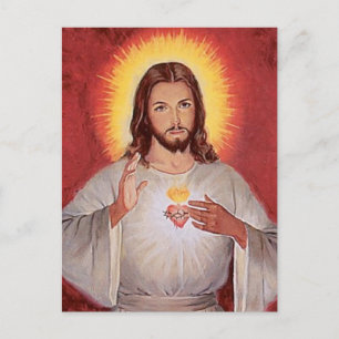Carte Postale Jésus coeur sacré