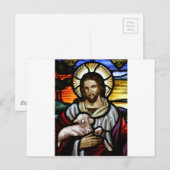 Carte Postale Jésus comme le bon portrait du berger (Devant / Derrière)