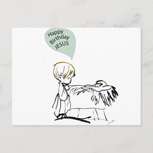 Carte Postale jésus d'anniversaire heureux (Devant)
