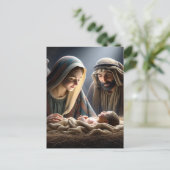 Carte Postale Jésus dans le Manger | Noël religieux (Debout devant)