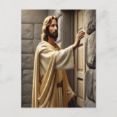 Carte Postale Jésus debout à la porte Patinée (Devant)