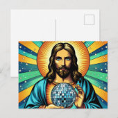 Carte postale Jesus disco ! (Devant / Derrière)