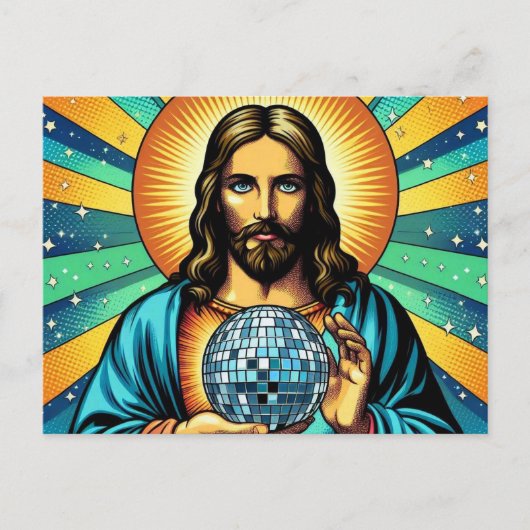 Carte postale Jesus disco ! (Devant)