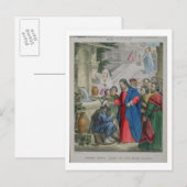 Carte Postale Jésus donne une vue à un aveugle né, d'une bible (Devant / Derrière)