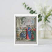 Carte Postale Jésus donne une vue à un aveugle né, d'une bible (Debout devant)