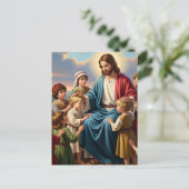 Carte Postale Jésus entouré d'enfants (Debout devant)