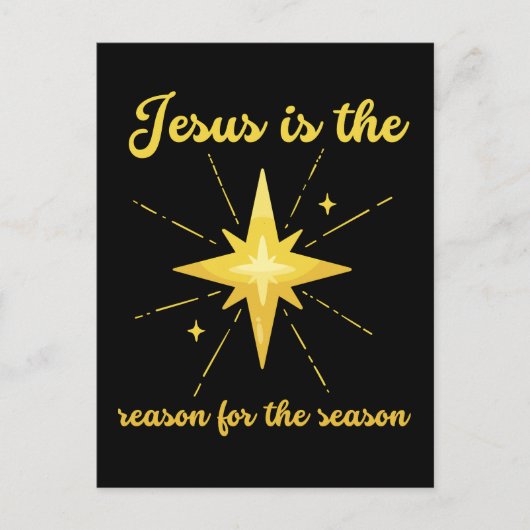 Carte Postale Jésus est la raison de la croix de Noël de saison (Devant)