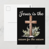 Carte Postale Jésus est la raison de la saison de Noël Jésus (Devant / Derrière)