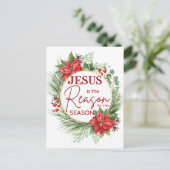 Carte Postale Jésus est la raison de la saison Noël (Debout devant)