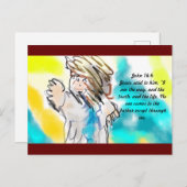 Carte Postale Jésus est une voie (Devant / Derrière)