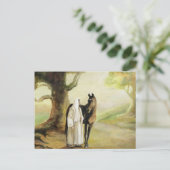 Carte postale Jésus et Cheval Art (Debout devant)