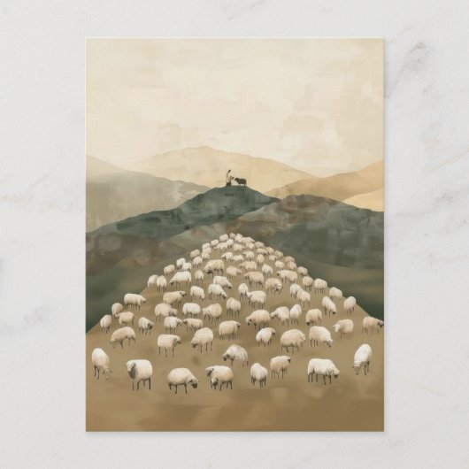 Carte Postale Jésus et la brebis perdue (Devant)