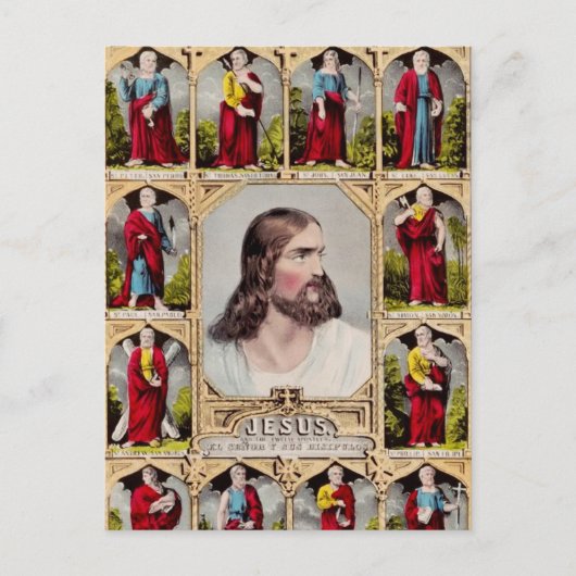 Carte Postale Jésus et les douze apôtres (Devant)