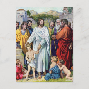 Carte Postale Jésus Et Les Enfants