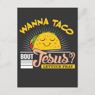 Carte Postale Jésus et Taco Lover Pastor Funny Christian