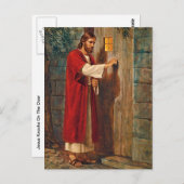 Carte Postale Jésus Frappe À La Porte (Devant / Derrière)