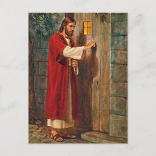 Carte Postale Jésus Frappe À La Porte