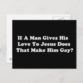 Carte Postale Jésus gay (Devant / Derrière)