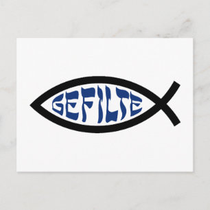 Carte Postale Jésus Gefilte Fish - Humour juif de Pâque