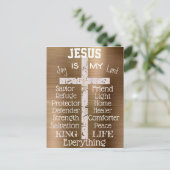 Carte Postale Jésus inspirant est mon tout -chrétien (Debout devant)