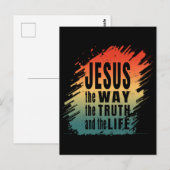 CARTE POSTALE JÉSUS LA VÉRITÉ ET LA VIE (Devant / Derrière)