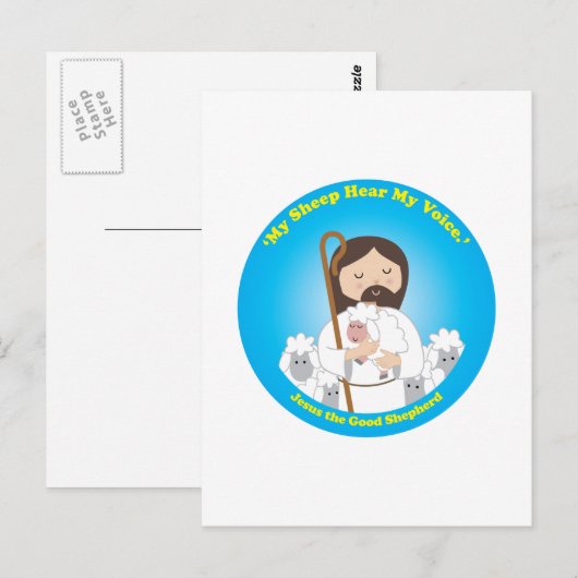 Carte Postale Jésus le Bon Pasteur (Devant / Derrière)