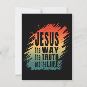 CARTE POSTALE JÉSUS LE CHEMIN LA VÉRITÉ ET LA VIE