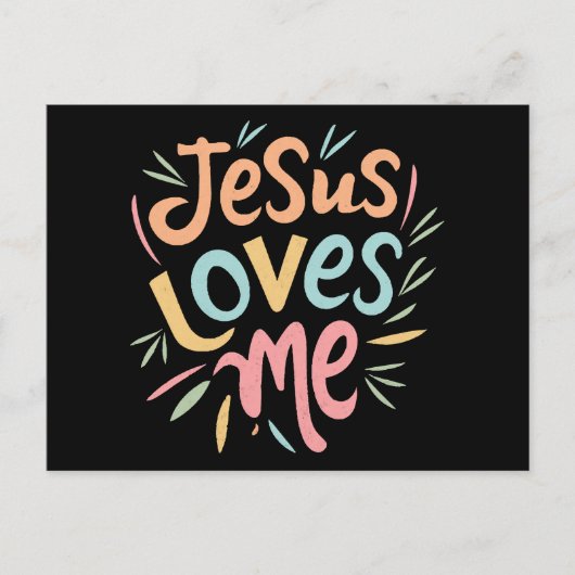 Carte Postale Jesus Love Me - Design vintage (Devant)