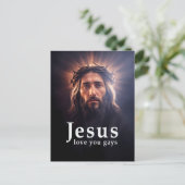 Carte Postale Jesus love you gay (Debout devant)