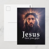 Carte Postale Jesus love you gay (Devant / Derrière)
