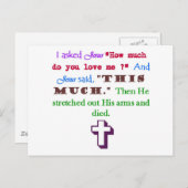 Carte Postale Jésus m'aime (Devant / Derrière)